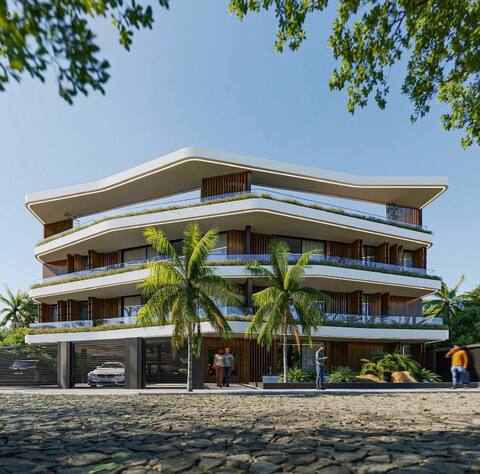 Apartamento 1 dormitório com vista para o mar em Torres