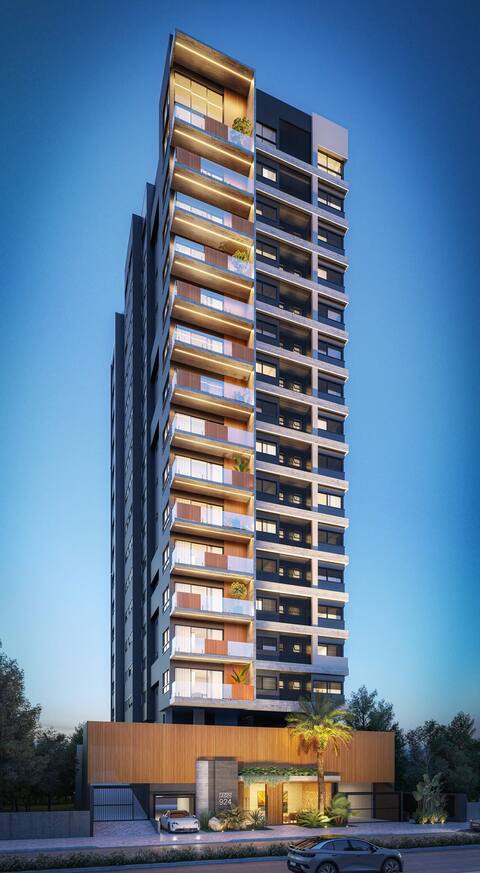 Apartamento 2 dorm com suíte e rooftop com piscina aquecida