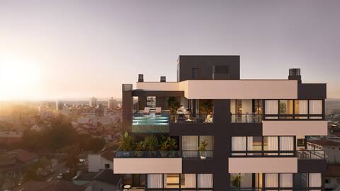 Apartamento 2 dormitórios com suíte e rooftop com borda infinita