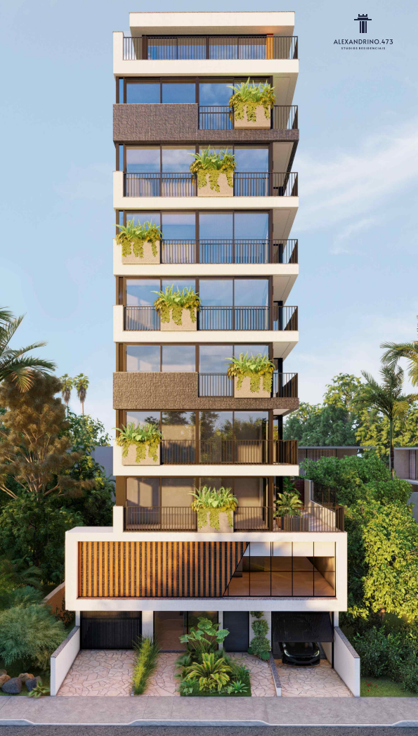 Apartamento 1 dorm com rooftop e piscina no Centro de Torres