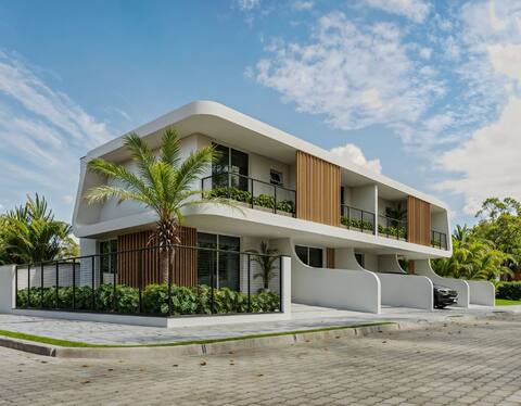 Casa em Torres: 2 suítes com design orgânico e posição Norte/Leste em Morada das Palmeiras, Torres/RS